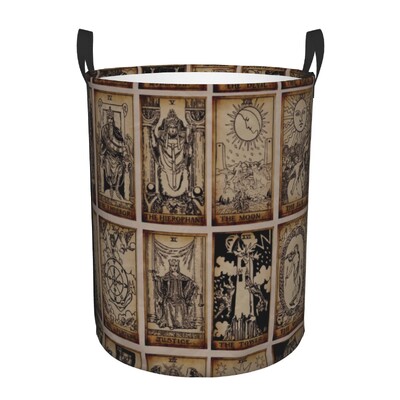 Egyedi Soha ne bízz az élőben Mosoda akadályozza a ruhákat Tárolókosár Goth Okkult Halloween Boszorkány Idézet Játéktároló Szervező