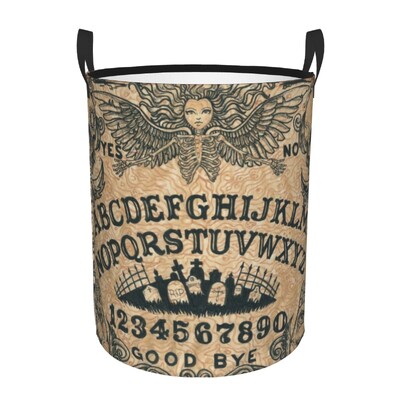 Egyedi Soha ne bízz az élőben Mosoda akadályozza a ruhákat Tárolókosár Goth Okkult Halloween Boszorkány Idézet Játéktároló Szervező