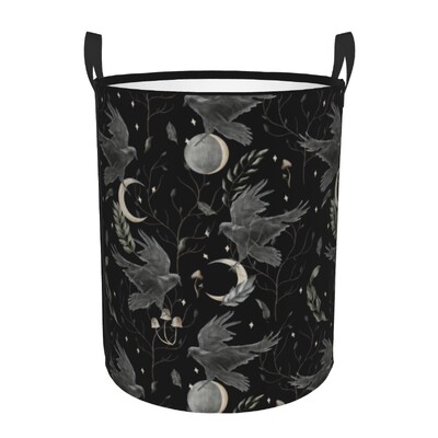 Egyedi Soha ne bízz az élőben Mosoda akadályozza a ruhákat Tárolókosár Goth Okkult Halloween Boszorkány Idézet Játéktároló Szervező