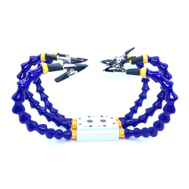 Padok satu asztali bilincs rugalmas karral alumínium ötvözet bilincs Forrasztott vas tartó Nyomtatott áramköri lap hegesztés javítása