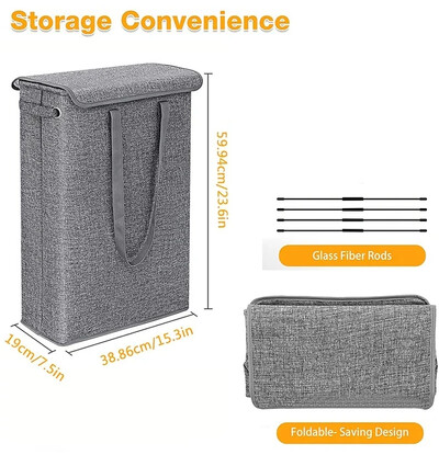 45L plonas skalbinių krepšelis su dangteliu nešvarių drabužių laikymo krepšeliai Daugiafunkciniai skalbiniai Hampe namų ūkio organizatoriai laikymo krepšiai