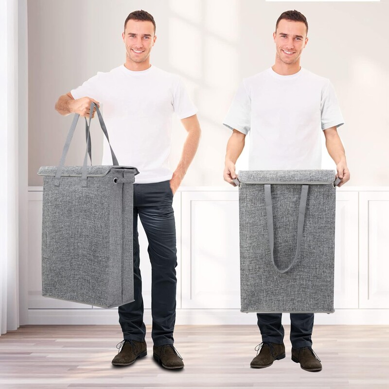 45L plonas skalbinių krepšelis su dangteliu nešvarių drabužių laikymo krepšeliai Daugiafunkciniai skalbiniai Hampe namų ūkio organizatoriai laikymo krepšiai