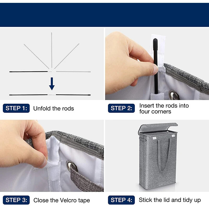 45L plonas skalbinių krepšelis su dangteliu nešvarių drabužių laikymo krepšeliai Daugiafunkciniai skalbiniai Hampe namų ūkio organizatoriai laikymo krepšiai