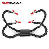 NEWACALOX Flexible Arms Soldering Helping Hands Repair Soldering Automobile Electronics Jewelry Painting Art Craft DIY Fixture