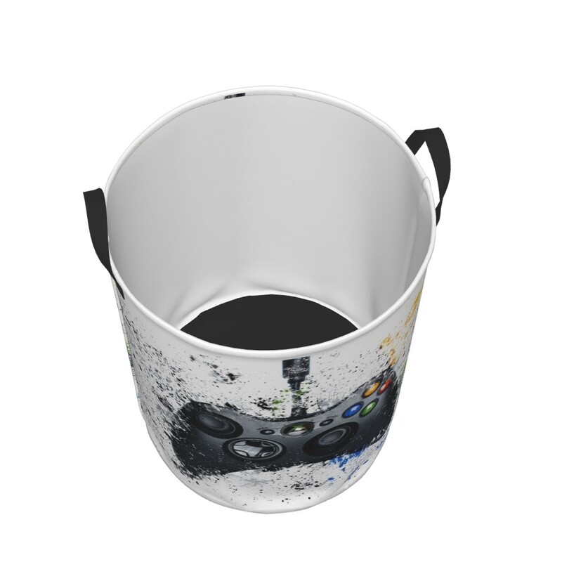 Egyedi nosztalgia játékvezérlő Mosodai akadály nagy tárolókosár Videojátékos játékos lányoknak fiúknak játékszervező