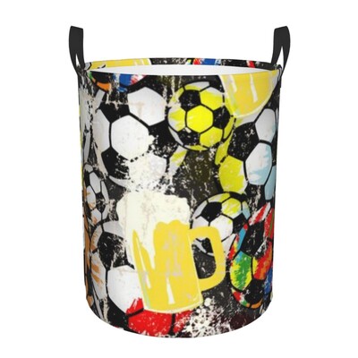 Coș de rufe murdare Minge de fotbal care sparge peretele pliabil pentru depozitare găleată de îmbrăcăminte Coș de jucării Organizator impermeabil pentru acasă