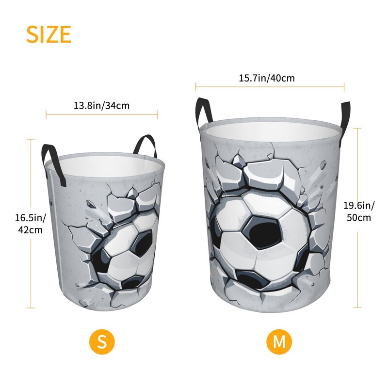 Coș de rufe murdare Minge de fotbal care sparge peretele pliabil pentru depozitare găleată de îmbrăcăminte Coș de jucării Organizator impermeabil pentru acasă