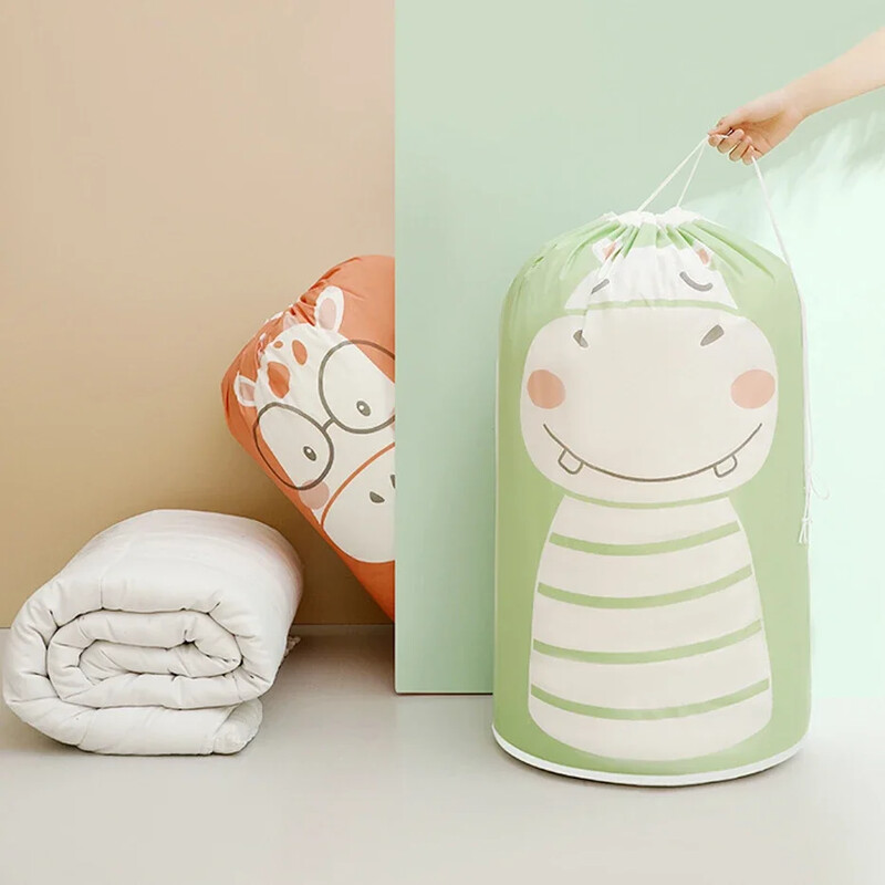 Rajzfilm szennyestáska Háztartási paplan Ruhák Tárolótáska Húzózsinór Ruhák Takaró Babajátékok Kosár Utazási Paplan tárolótáskák