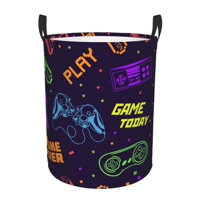 Vodootporna torba za pohranu Uzorak za igranje video igara Kućanska košara za prljavo rublje Sklopiva kanta za pohranu Organizator za odjeću