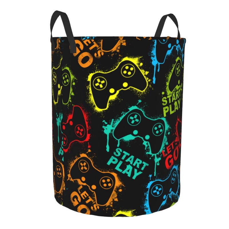 Vodootporna torba za pohranu Uzorak za igranje video igara Kućanska košara za prljavo rublje Sklopiva kanta za pohranu Organizator za odjeću