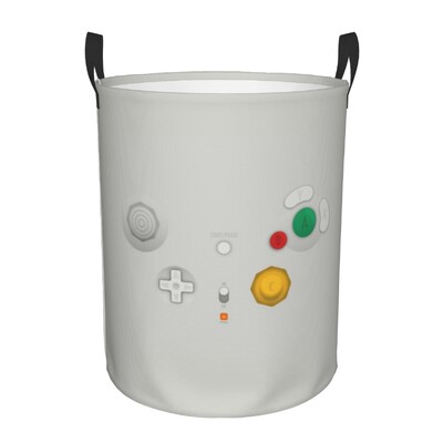 Egyedi Gamer Controller Mosodai határoló Ruhák Tárolókosár Nosztalgia Videojáték Vintage Gaming Toy Bin Szervező gyerekeknek