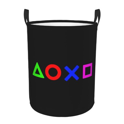 Egyedi Gamer Controller Mosodai határoló Ruhák Tárolókosár Nosztalgia Videojáték Vintage Gaming Toy Bin Szervező gyerekeknek