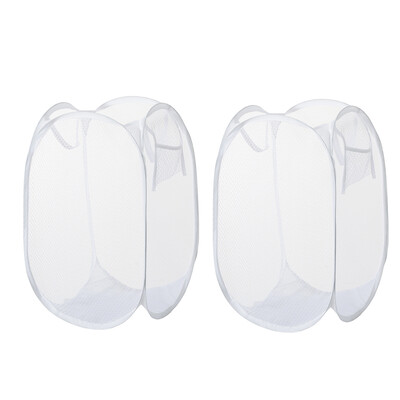 2 buc. Organizatoare pliante de coș de rufe Coșuri de rufe de uz casnic Coșuri de rufe multifuncționale din nailon pentru depozitare pentru rufe