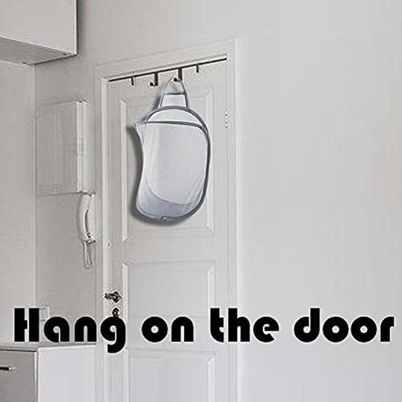 Hálós összecsukható kis fali szennyeskosarak, akasztós mosodai akadály, szállodai, egyetemi kollégiumi használatra