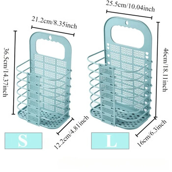 Πτυσσόμενο καλάθι ρούχων Καλάθι αποθήκευσης βρώμικων ρούχων Επιτοίχιο Μπάνιο Πολυλειτουργικό εργαλείο οργάνωσης πλυντηρίου βρώμικων αποθήκευσης