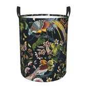 Vintage Peacock Bird Toile Καλάθι Πλυντηρίου Πτυσσόμενο Traditional France Art Clothing Hamper Toys Organizer Κάδοι αποθήκευσης