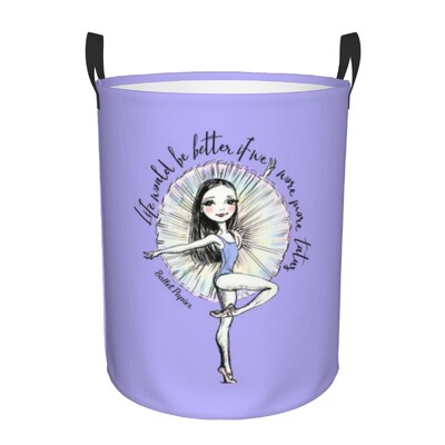 Plešuća silueta Balerina Korpa za rublje Velika košara za pohranu Baletna plesačica Organizator igračaka za dječju sobu