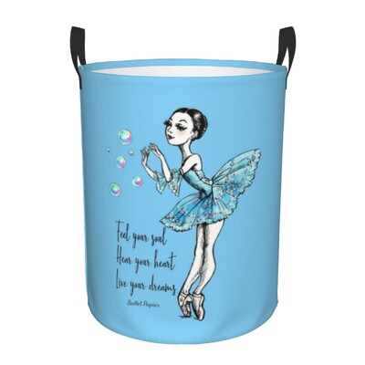 Plešuća silueta Balerina Korpa za rublje Velika košara za pohranu Baletna plesačica Organizator igračaka za dječju sobu