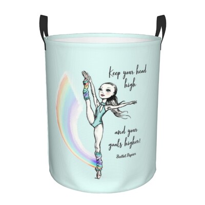 Plešuća silueta Balerina Korpa za rublje Velika košara za pohranu Baletna plesačica Organizator igračaka za dječju sobu