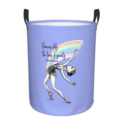 Plešuća silueta Balerina Korpa za rublje Velika košara za pohranu Baletna plesačica Organizator igračaka za dječju sobu