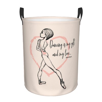 Plešuća silueta Balerina Korpa za rublje Velika košara za pohranu Baletna plesačica Organizator igračaka za dječju sobu