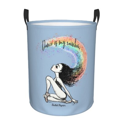 Plešuća silueta Balerina Korpa za rublje Velika košara za pohranu Baletna plesačica Organizator igračaka za dječju sobu