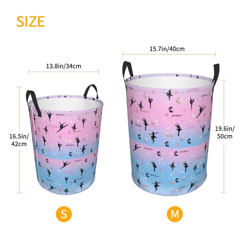 Plešuća silueta Balerina Korpa za rublje Velika košara za pohranu Baletna plesačica Organizator igračaka za dječju sobu