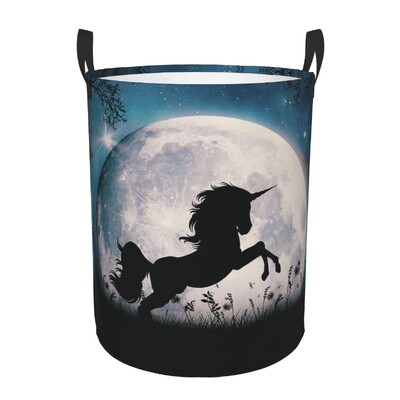 Προσαρμοσμένο Cartoon Rainbow Unicorn Καλάθι ρούχων Πτυσσόμενο μεγάλος κάδος φύλαξης ρούχων Βρεφικός κάδος