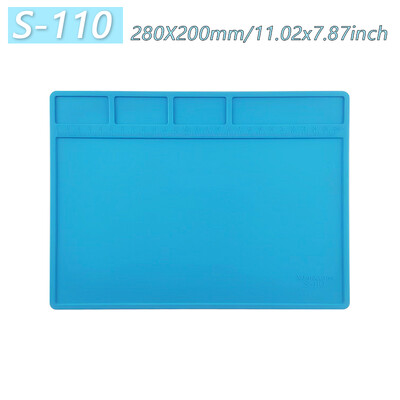 Magnetinis kilimėlis silikoninis darbo kilimėlis litavimo stotelės kilimėlis, atsparus karščiui 932°F antistatinis elektroninio telefono nešiojamojo kompiuterio laikrodžio remontui