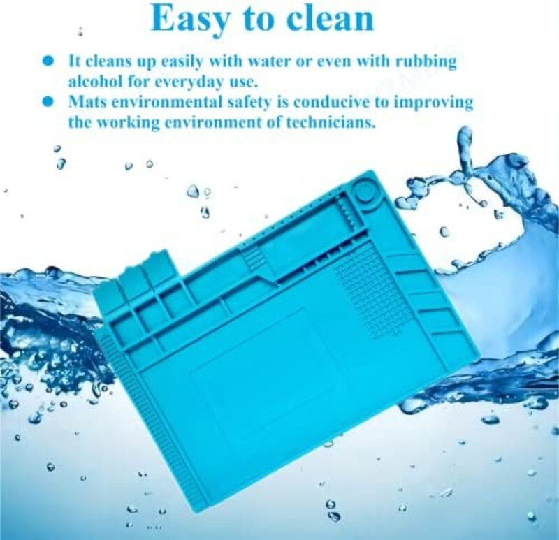 Magnetmatt Silikoonist töömatt jootmisjaam matt Kuumakindel 932°F antistaatiline elektroonikatelefoni sülearvuti kellade parandamiseks