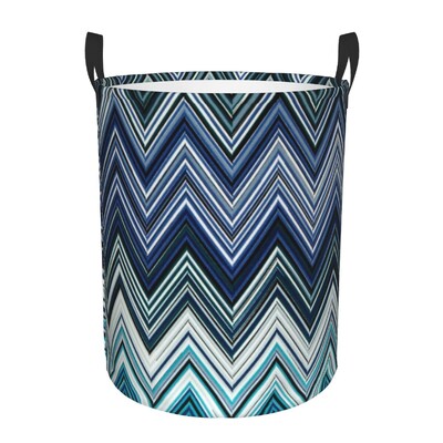 Individualizuotas Zig Zag Daugiaspalvis skalbinių krepšelis Sulankstomas kamufliažinis šiuolaikiškas rūbų laikiklis kūdikiams vaikams žaislų laikymo krepšys