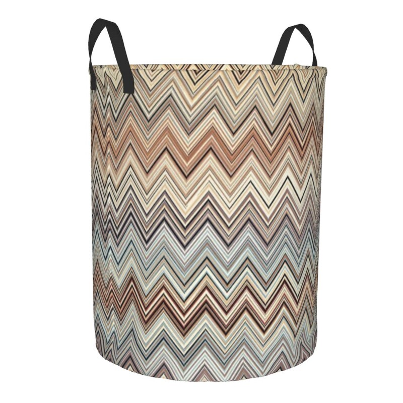 Individualizuotas Zig Zag Daugiaspalvis skalbinių krepšelis Sulankstomas kamufliažinis šiuolaikiškas rūbų laikiklis kūdikiams vaikams žaislų laikymo krepšys