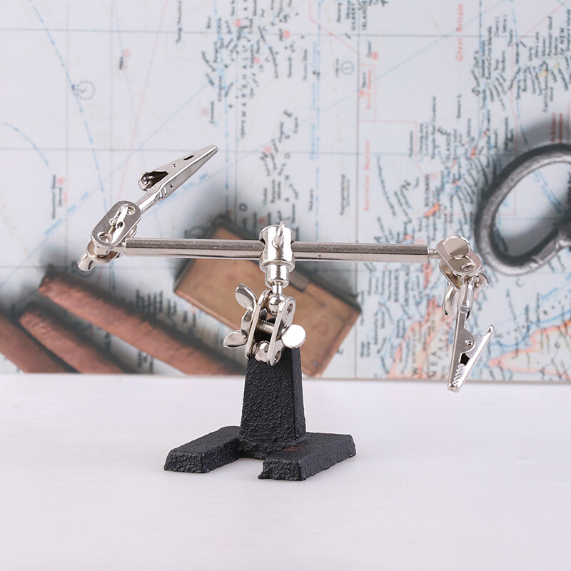 1vnt 60 mm trečiosios rankos lituoklio stovas didinamasis stiklas elektrinis lygintuvas remonto plokštės spaustukas pagalbinis rankų spaustuko įrankis