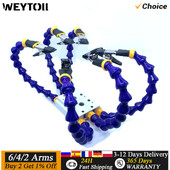 Suolai Vise stalo gnybtas su lanksčia rankena aliuminio lydinio gnybtu litavimo geležies laikiklis spausdintinės plokštės suvirinimo remontas