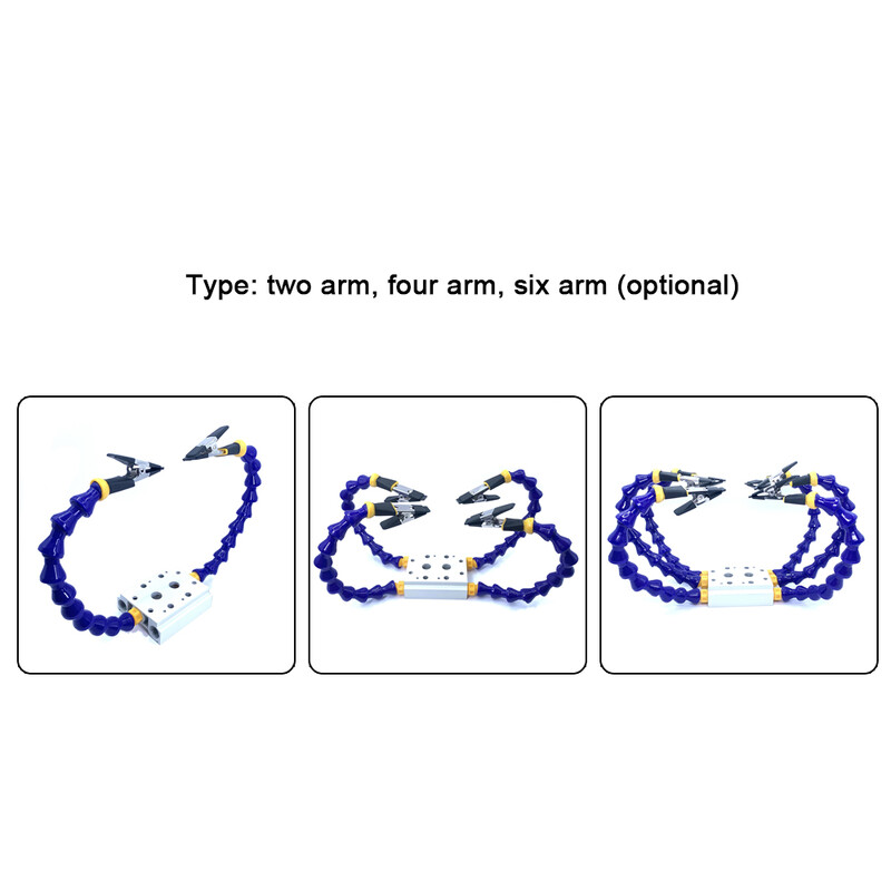 Suolai Vise stalo gnybtas su lanksčia rankena aliuminio lydinio gnybtu litavimo geležies laikiklis spausdintinės plokštės suvirinimo remontas