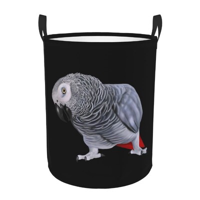 Coș de rufe personalizat, drăguț, papagali tropicali, păsări, coș de rufe cu capacitate pliabilă, coș de depozitare pentru îmbrăcăminte, Cockatiel Macaw Papagal, coș pentru copii