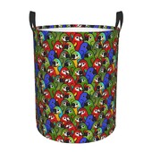 Pritaikytas per daug paukščių arų būrio raštų skalbinių krepšelis, sulankstomas rūbų užsegimas darželio vaikams žaislų laikymo krepšys