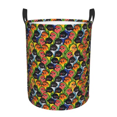 Pritaikytas per daug paukščių arų būrio raštų skalbinių krepšelis, sulankstomas rūbų užsegimas darželio vaikams žaislų laikymo krepšys
