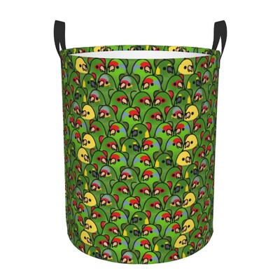 Pritaikytas per daug paukščių arų būrio raštų skalbinių krepšelis, sulankstomas rūbų užsegimas darželio vaikams žaislų laikymo krepšys
