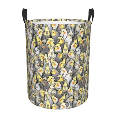 Pritaikytas per daug paukščių arų būrio raštų skalbinių krepšelis, sulankstomas rūbų užsegimas darželio vaikams žaislų laikymo krepšys