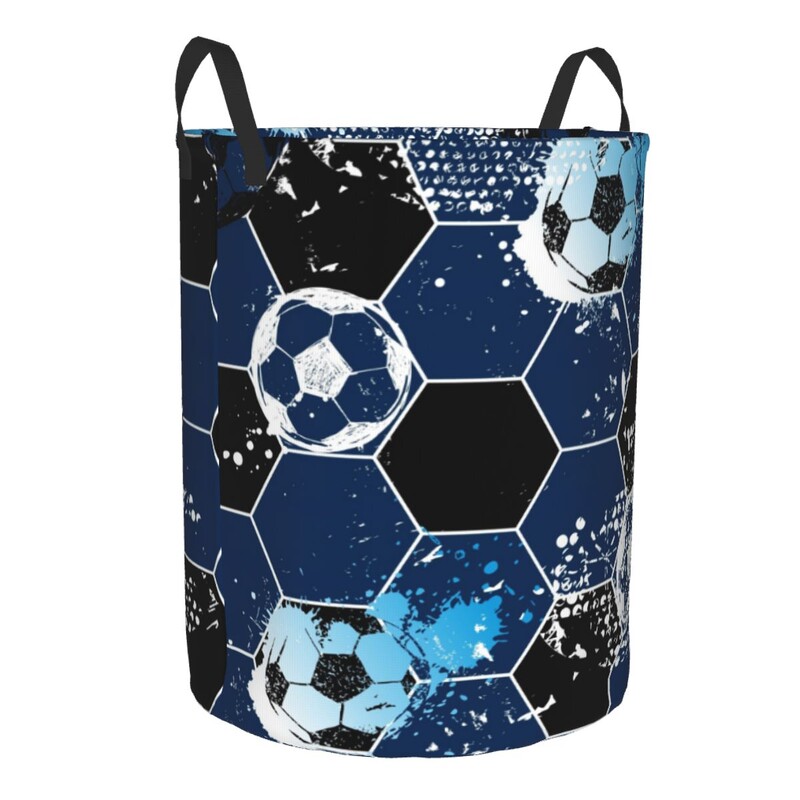 Mosodai kosár Absztrakt futball sport mintás ruha összecsukható piszkos ruhák játékok tároló vödör Háztartási tároló kosár
