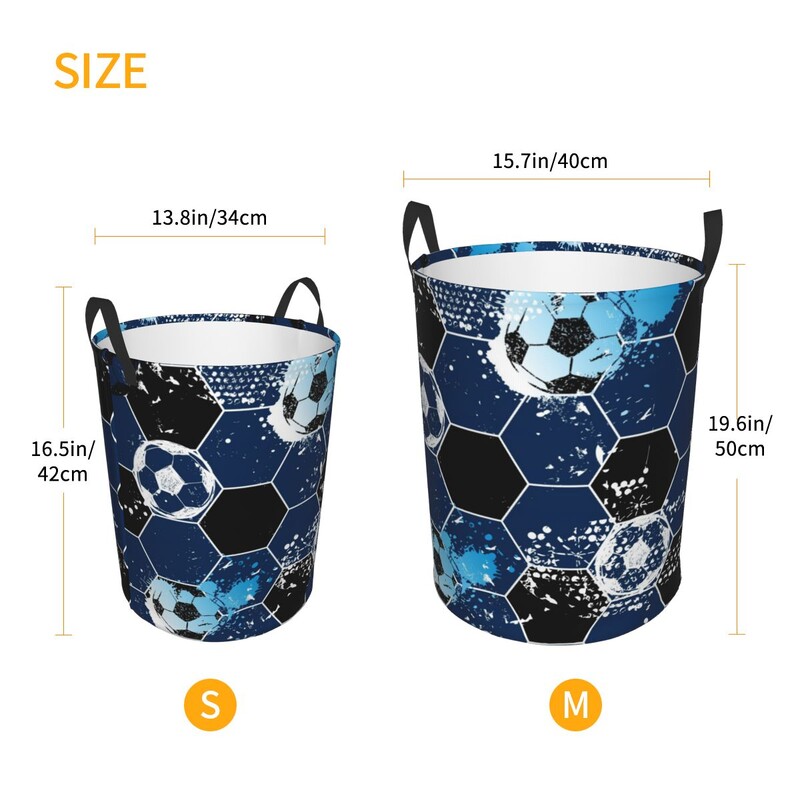 Mosodai kosár Absztrakt futball sport mintás ruha összecsukható piszkos ruhák játékok tároló vödör Háztartási tároló kosár
