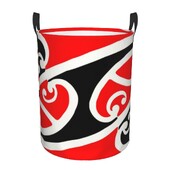 Maori Kowhaiwhai Pattern Кошница за пране Сгъваема Нова Зеландия Koru Tribal Art Clothes Hamper for Baby Детски играчки Чанта за съхранение