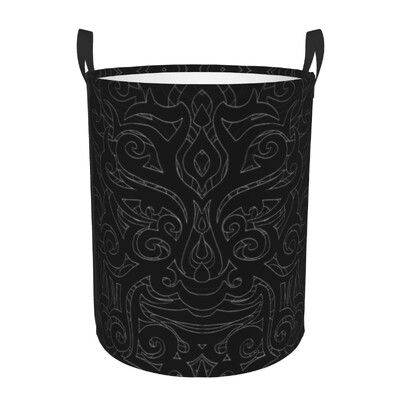Maori Kowhaiwhai Pattern Кошница за пране Сгъваема Нова Зеландия Koru Tribal Art Clothes Hamper for Baby Детски играчки Чанта за съхранение