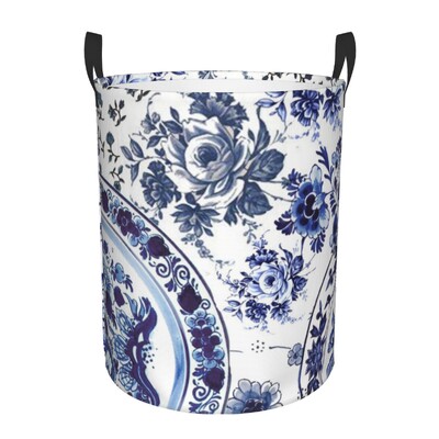 Individualizuotos Golden Pagoda Chinoiserie skalbinių krepšelis Vintažinio rytietiško gluosnio rašto drabužių užsegimas darželio vaikams žaislų laikymo dėžė