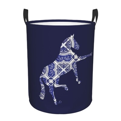 Individualizuotos Golden Pagoda Chinoiserie skalbinių krepšelis Vintažinio rytietiško gluosnio rašto drabužių užsegimas darželio vaikams žaislų laikymo dėžė