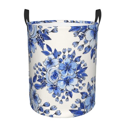 Individualizuotos Golden Pagoda Chinoiserie skalbinių krepšelis Vintažinio rytietiško gluosnio rašto drabužių užsegimas darželio vaikams žaislų laikymo dėžė