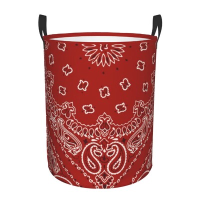 Prilagođena crno-bijela paisley chicano bandana korpa za rublje, velika košara za pohranu odjeće, organizator kante za dječju sobu
