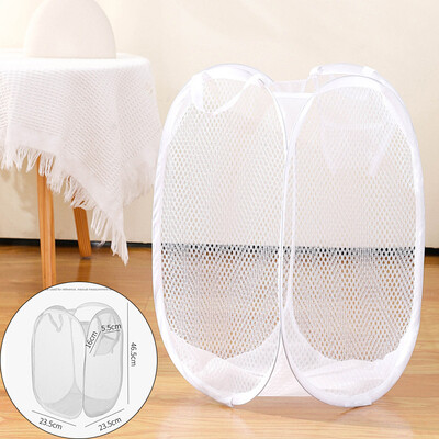 Összehajtható szennyeskosár-rendező Piszkos ruhakosár Tárolókosár Összehajtható Extra nagy kapacitású WC Nedves és Száraz Piszkos