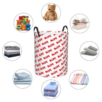 Scuba Dive Flag and Diver Laundry Basket Πτυσσόμενο Diving Lover Toy Clothes Hamper Kάδος αποθήκευσης για Παιδικό νηπιαγωγείο